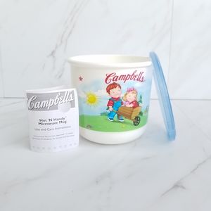 Vintage Campbell’s Hot N Handy Microwave Mug Y2K Soup Cup With Lid Collectible